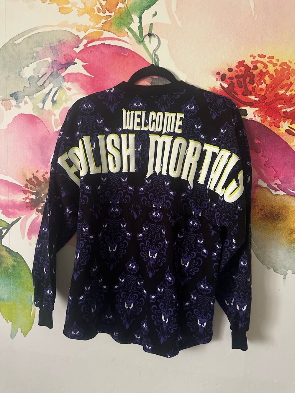 Disney Parks The Haunted Mansion Ghost Host Spirit Jersey Glow In The Dark - XS